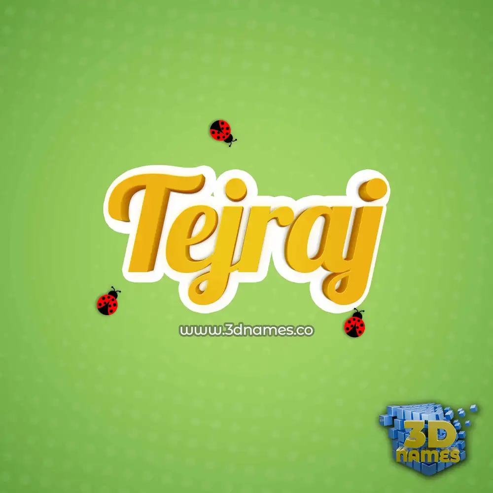 tejraj in Ladybugs style - 3D name wallpaper