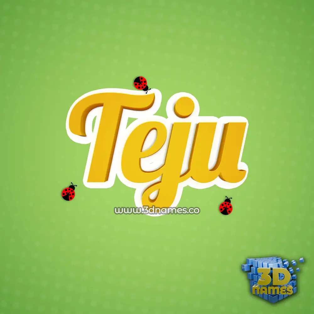 teju in Ladybugs style - 3D name wallpaper