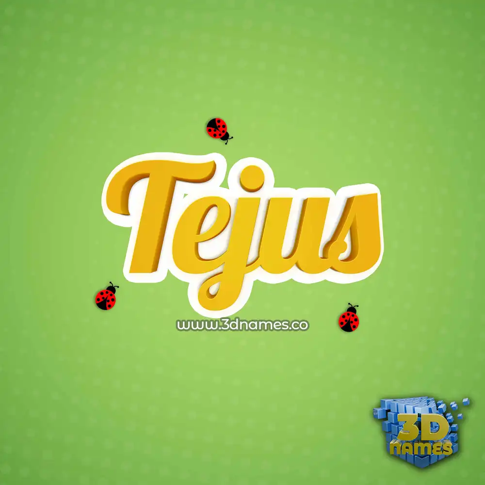 tejus in Ladybugs style - 3D name wallpaper