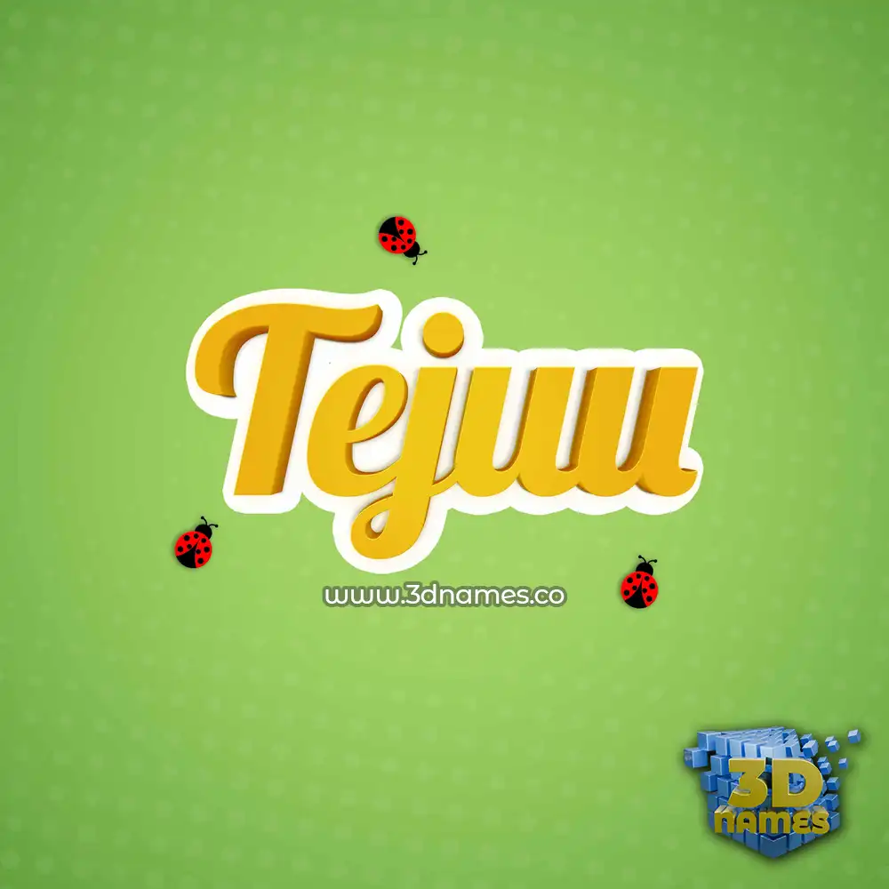 tejuu in Ladybugs style - 3D name wallpaper