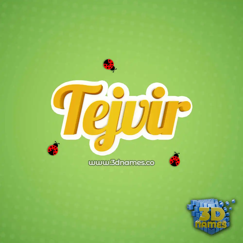 tejvir in Ladybugs style - 3D name wallpaper