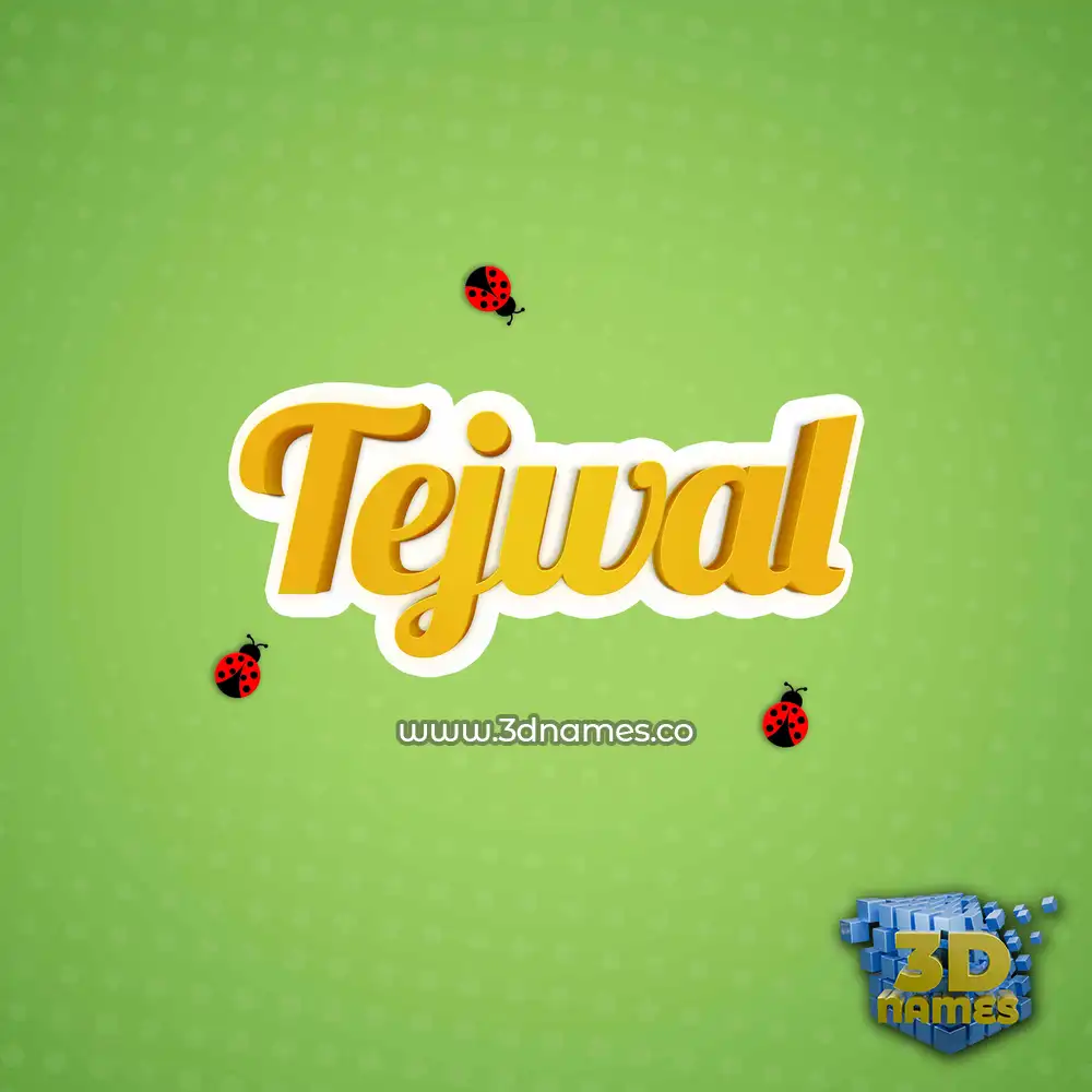 tejwal in Ladybugs style - 3D name wallpaper