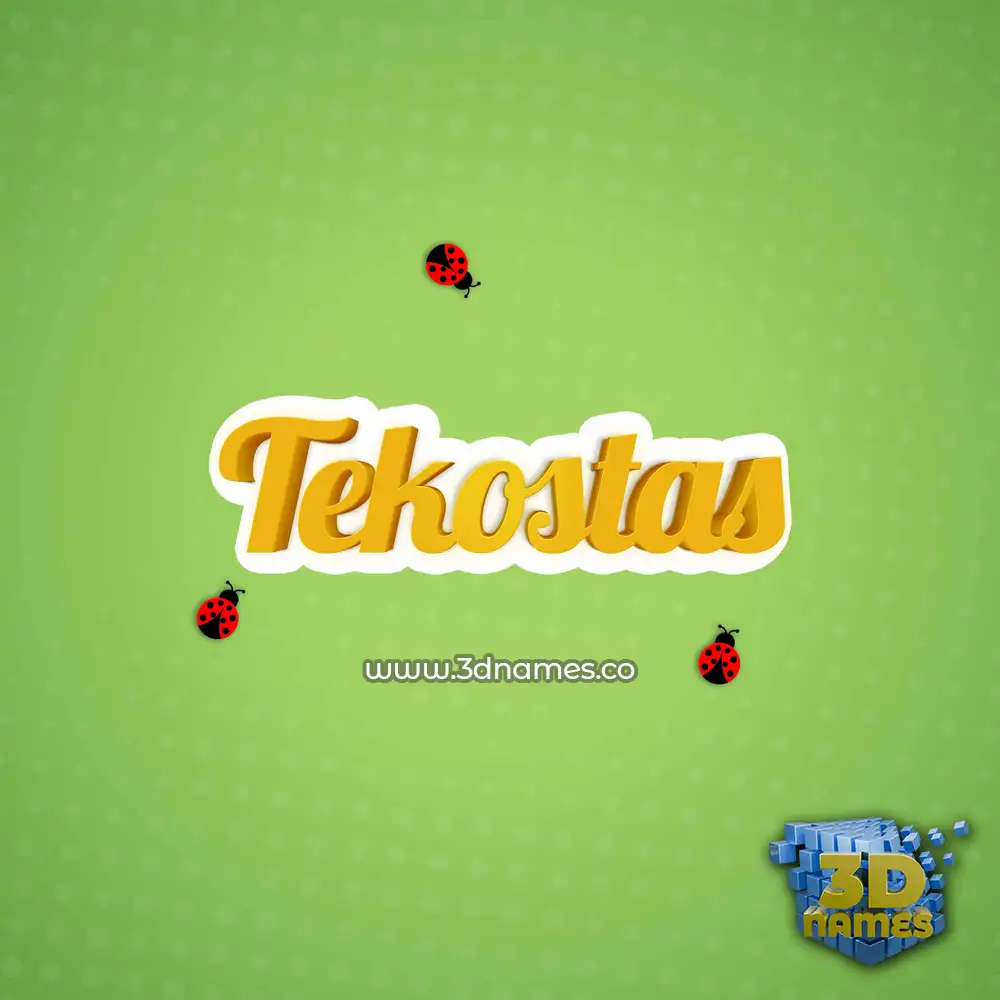 tekostas in Ladybugs style - 3D name wallpaper