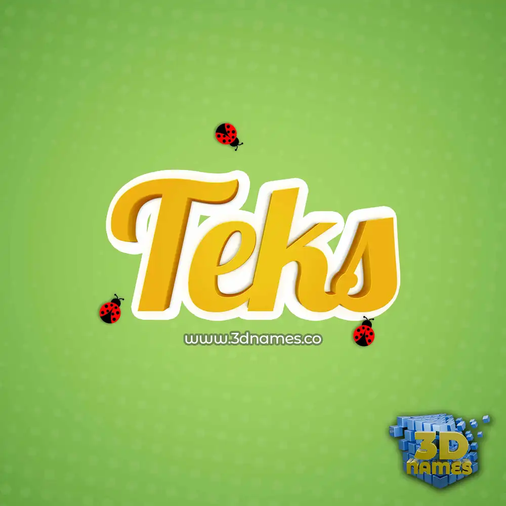teks in Ladybugs style - 3D name wallpaper