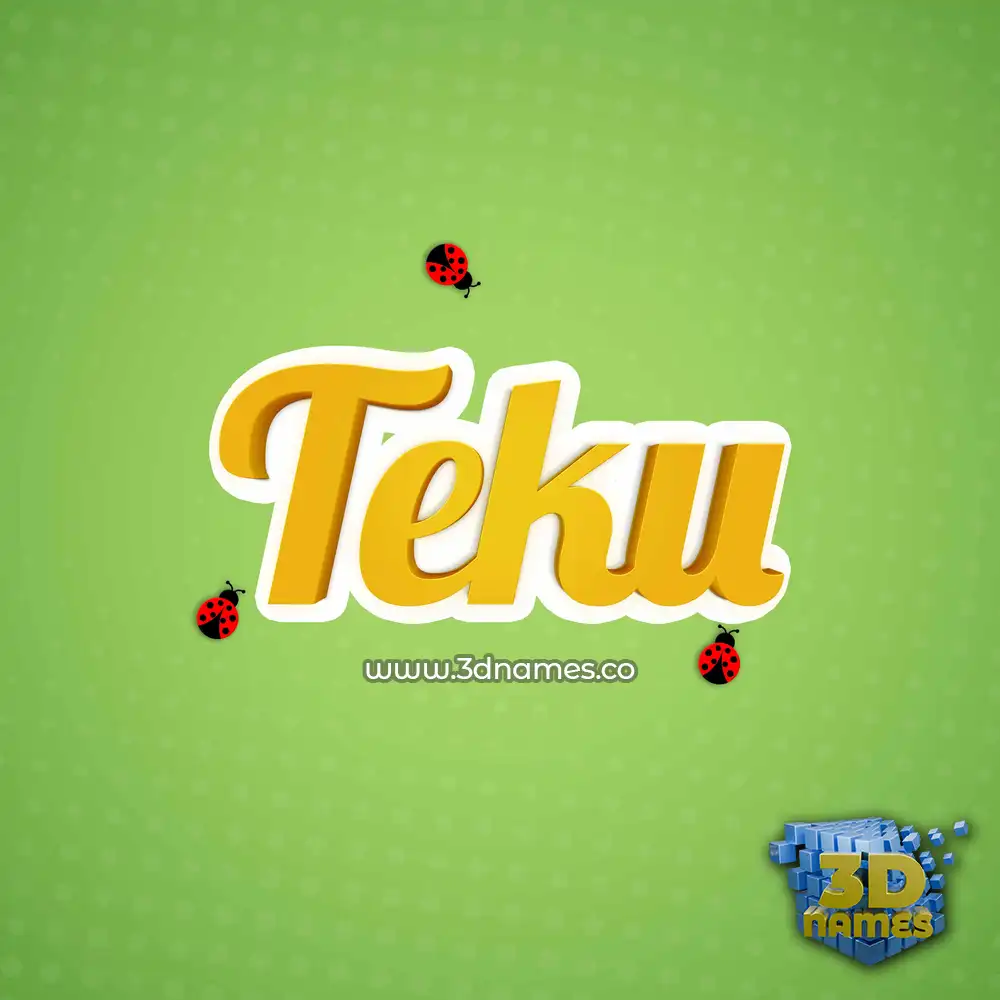teku in Ladybugs style - 3D name wallpaper