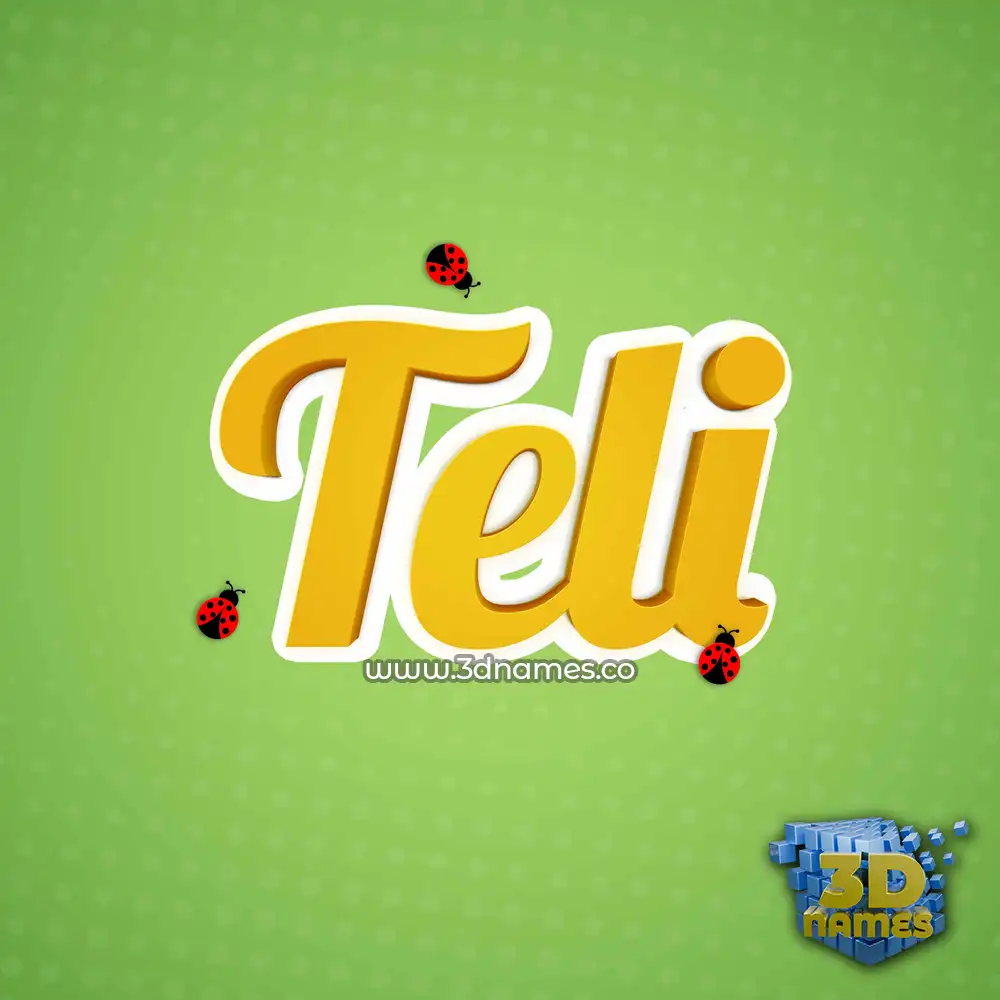 teli in Ladybugs style - 3D name wallpaper
