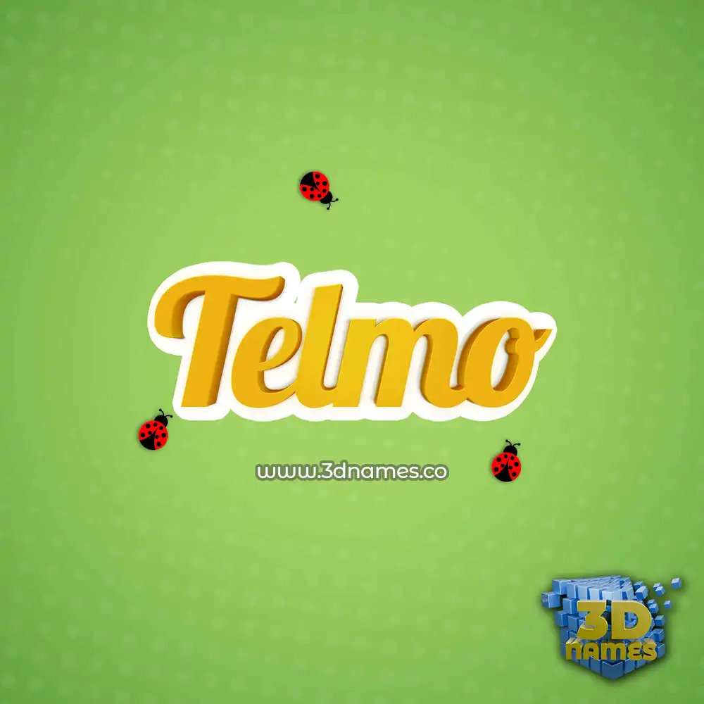 telmo in Ladybugs style - 3D name wallpaper