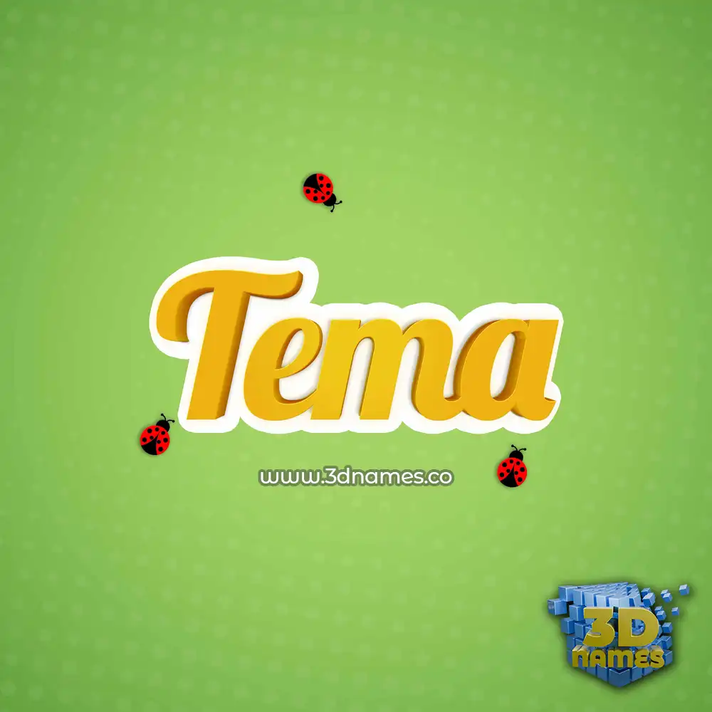 tema in Ladybugs style - 3D name wallpaper