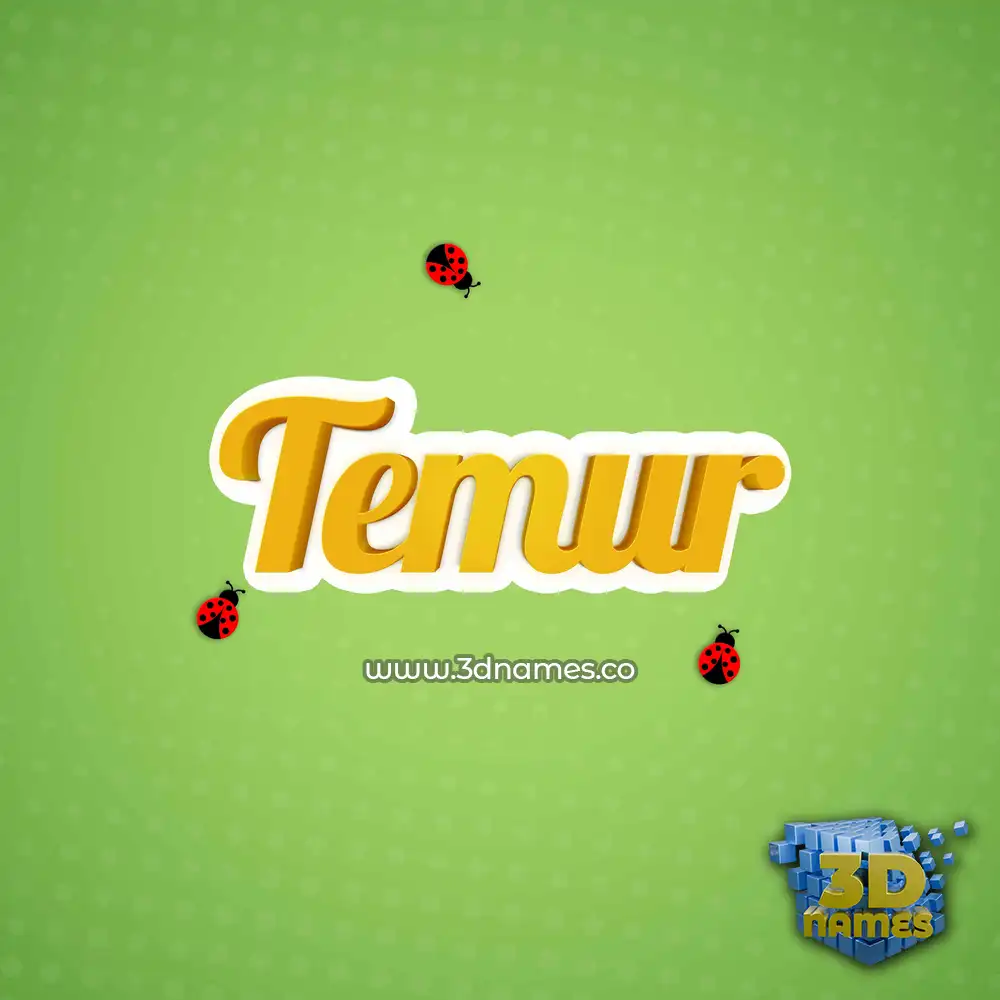 temur in Ladybugs style - 3D name wallpaper