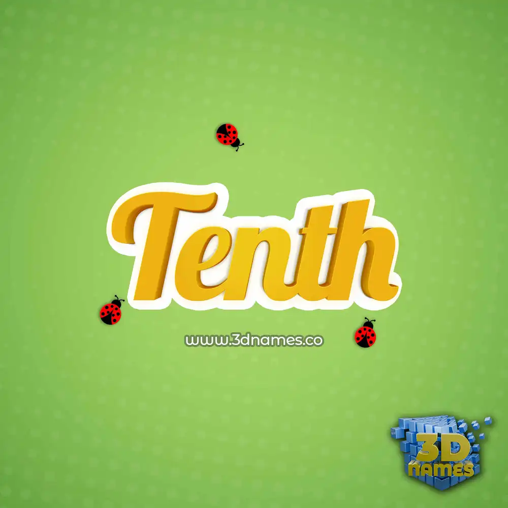 tenth in Ladybugs style - 3D name wallpaper