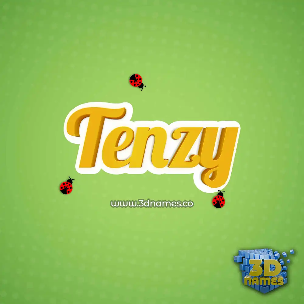 tenzy in Ladybugs style - 3D name wallpaper