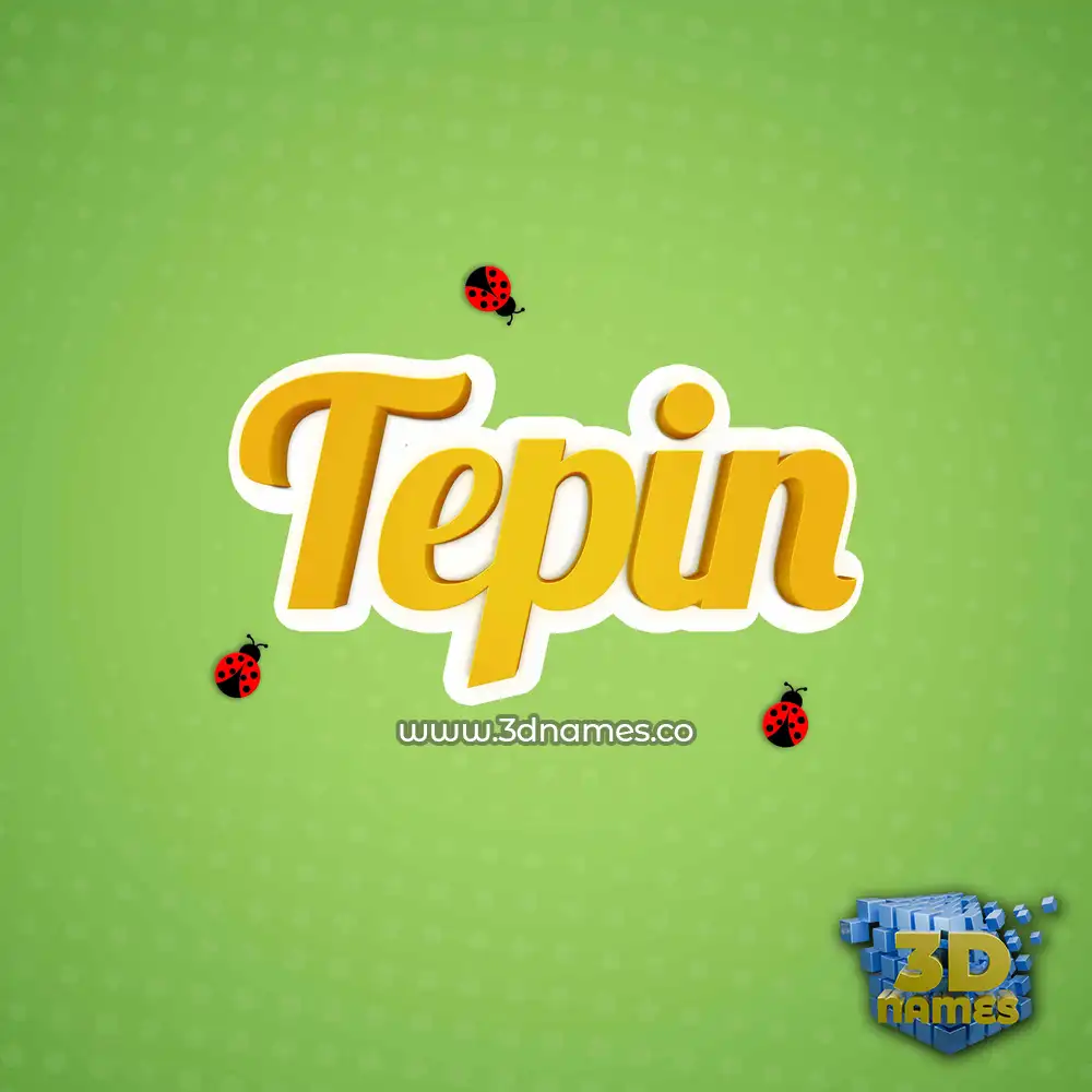 tepin in Ladybugs style - 3D name wallpaper