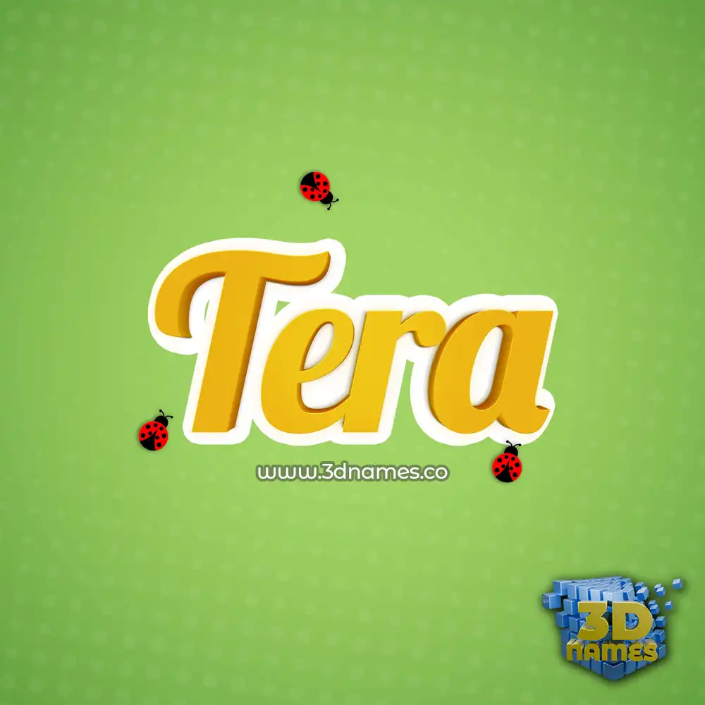 tera in Ladybugs style - 3D name wallpaper