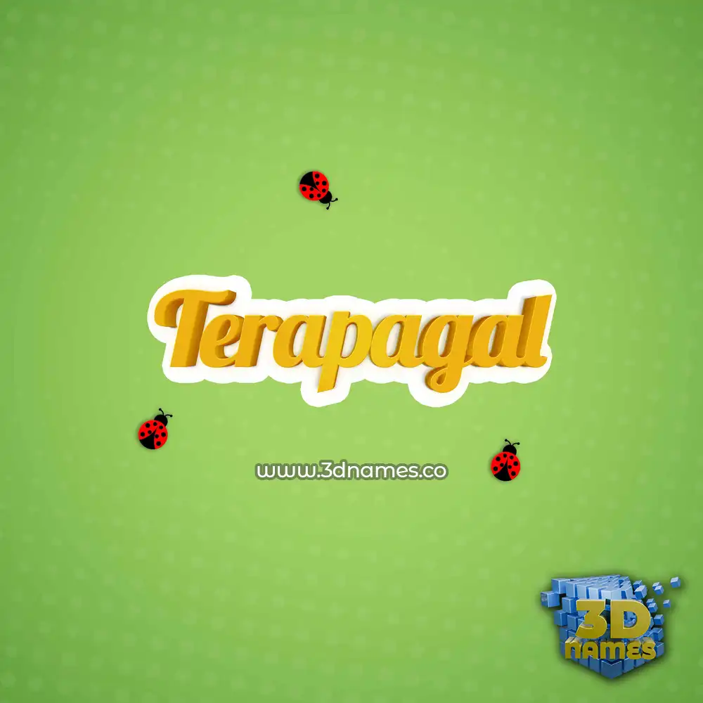 terapagal in Ladybugs style - 3D name wallpaper