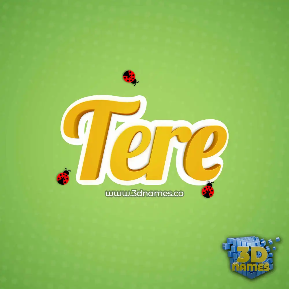 tere in Ladybugs style - 3D name wallpaper