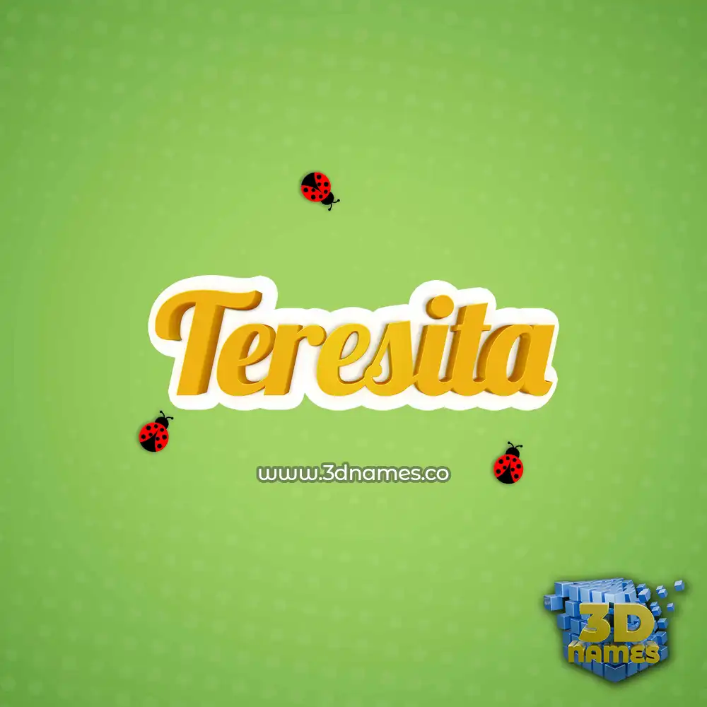 teresita in Ladybugs style - 3D name wallpaper