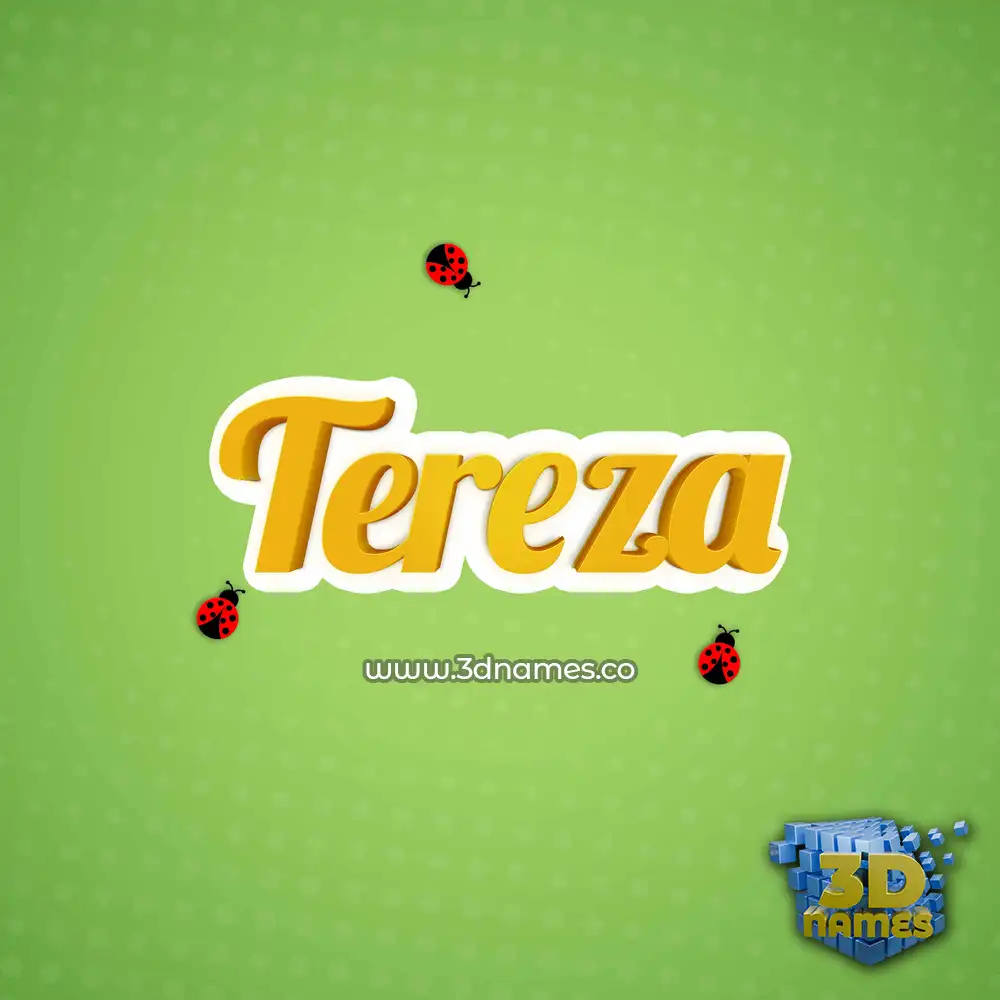tereza in Ladybugs style - 3D name wallpaper