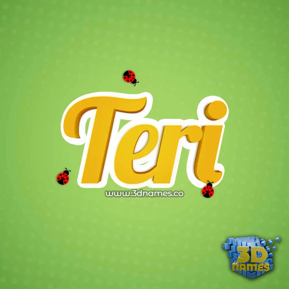 teri in Ladybugs style - 3D name wallpaper