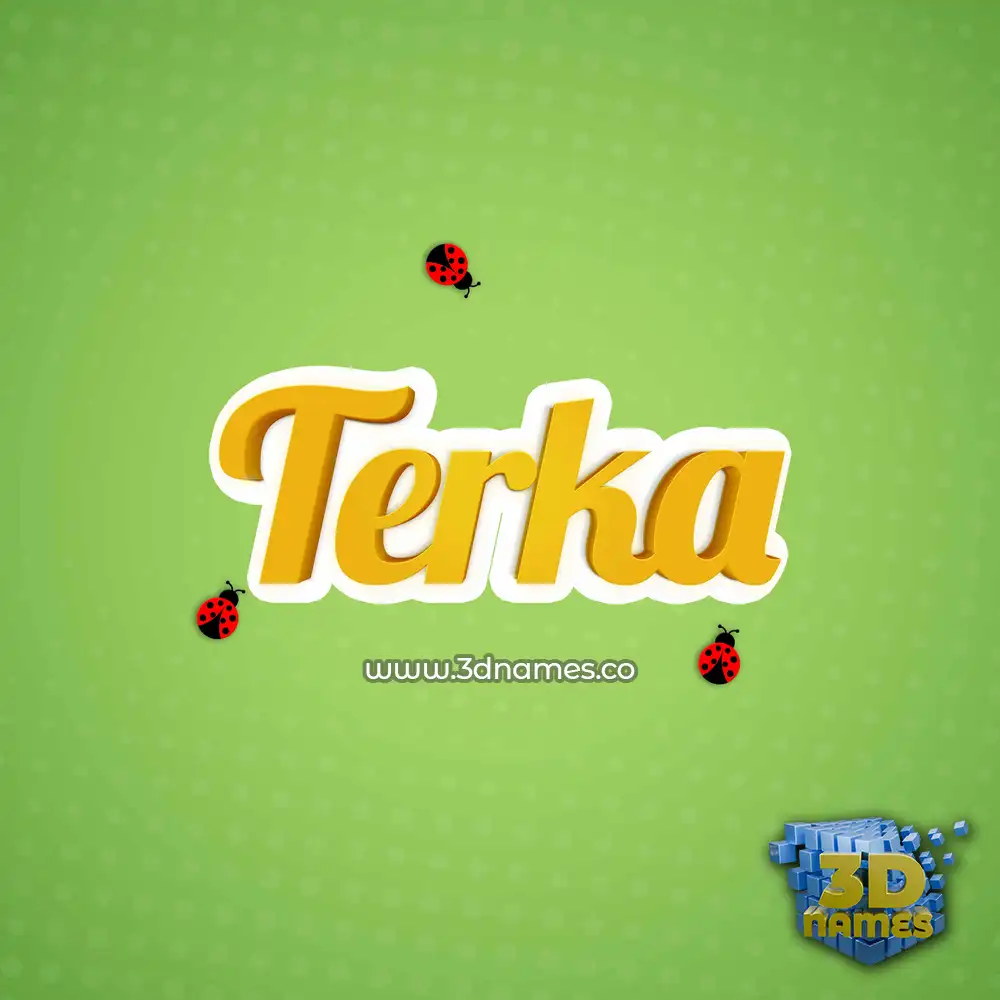 terka in Ladybugs style - 3D name wallpaper