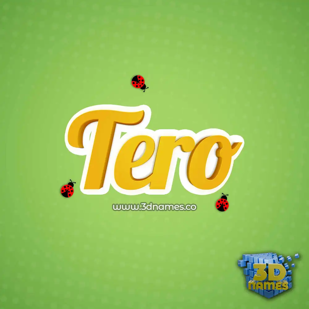 tero in Ladybugs style - 3D name wallpaper