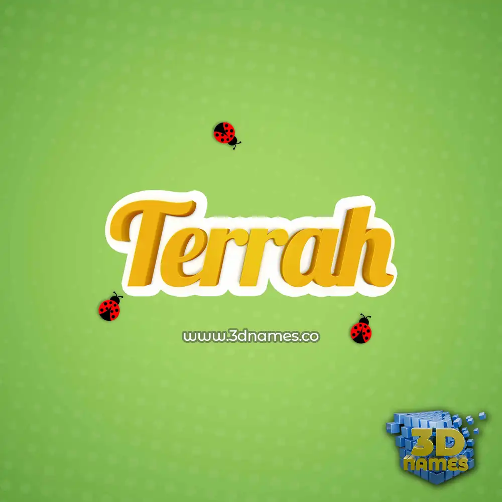 terrah in Ladybugs style - 3D name wallpaper