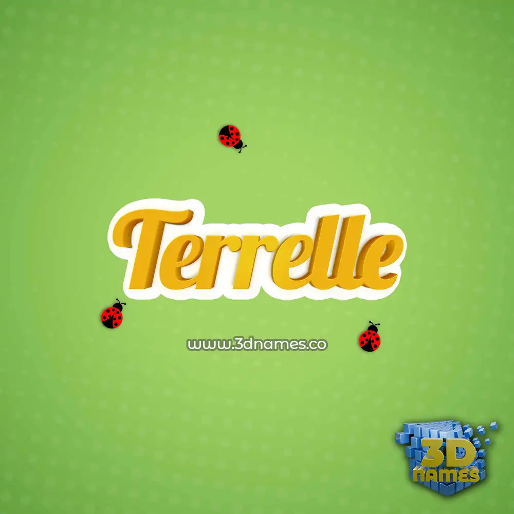 terrelle in Ladybugs style - 3D name wallpaper