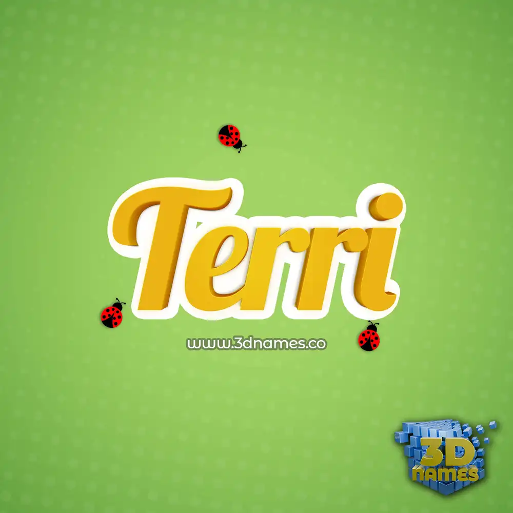 terri in Ladybugs style - 3D name wallpaper