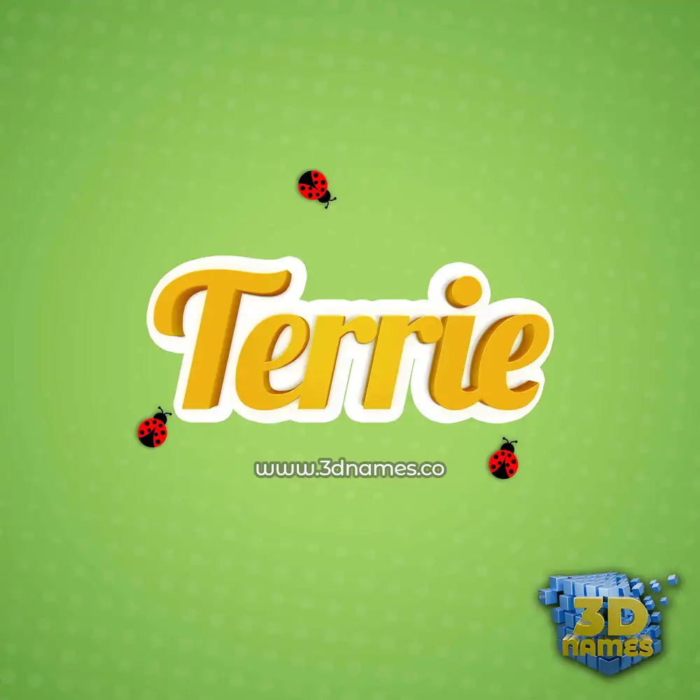 terrie in Ladybugs style - 3D name wallpaper