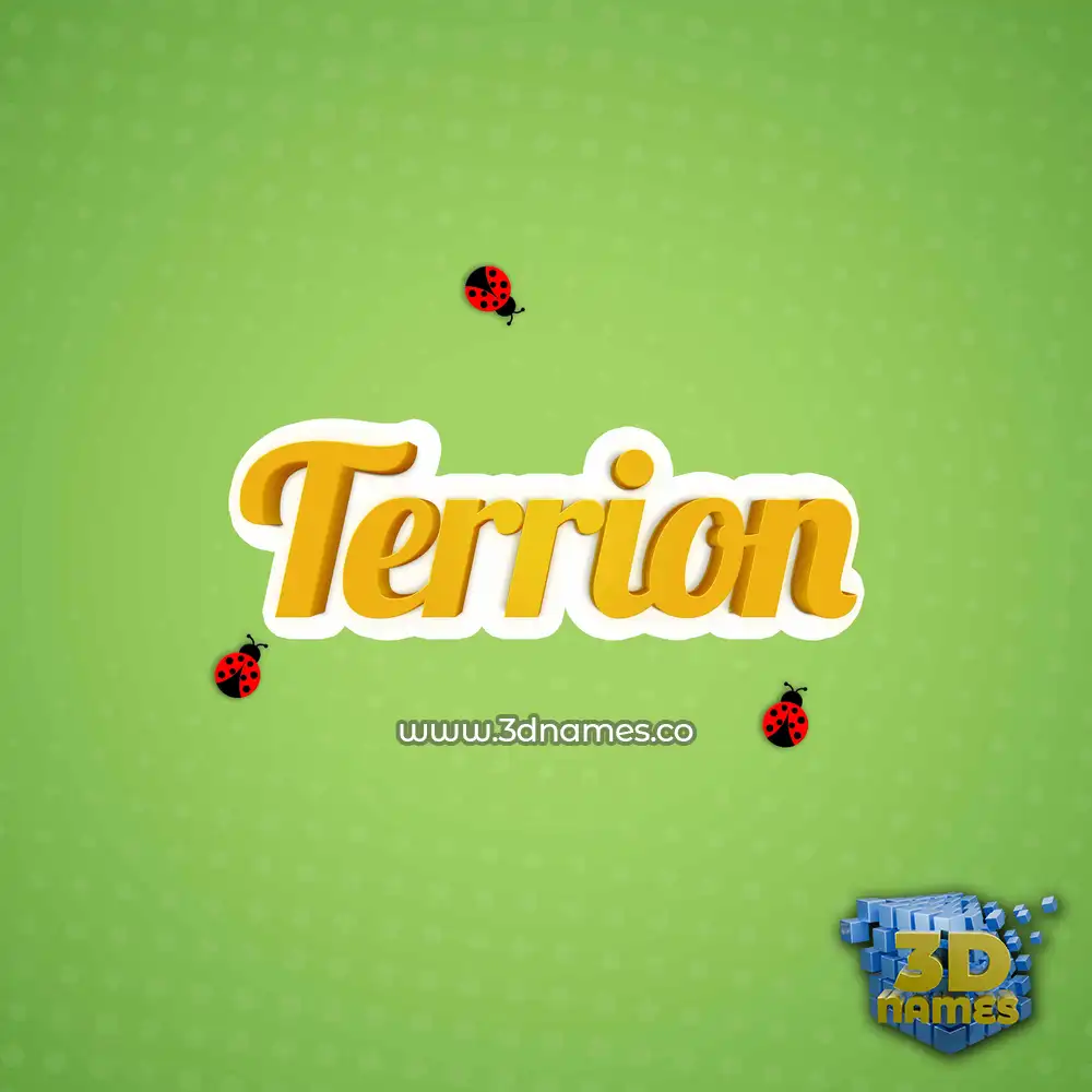 terrion in Ladybugs style - 3D name wallpaper