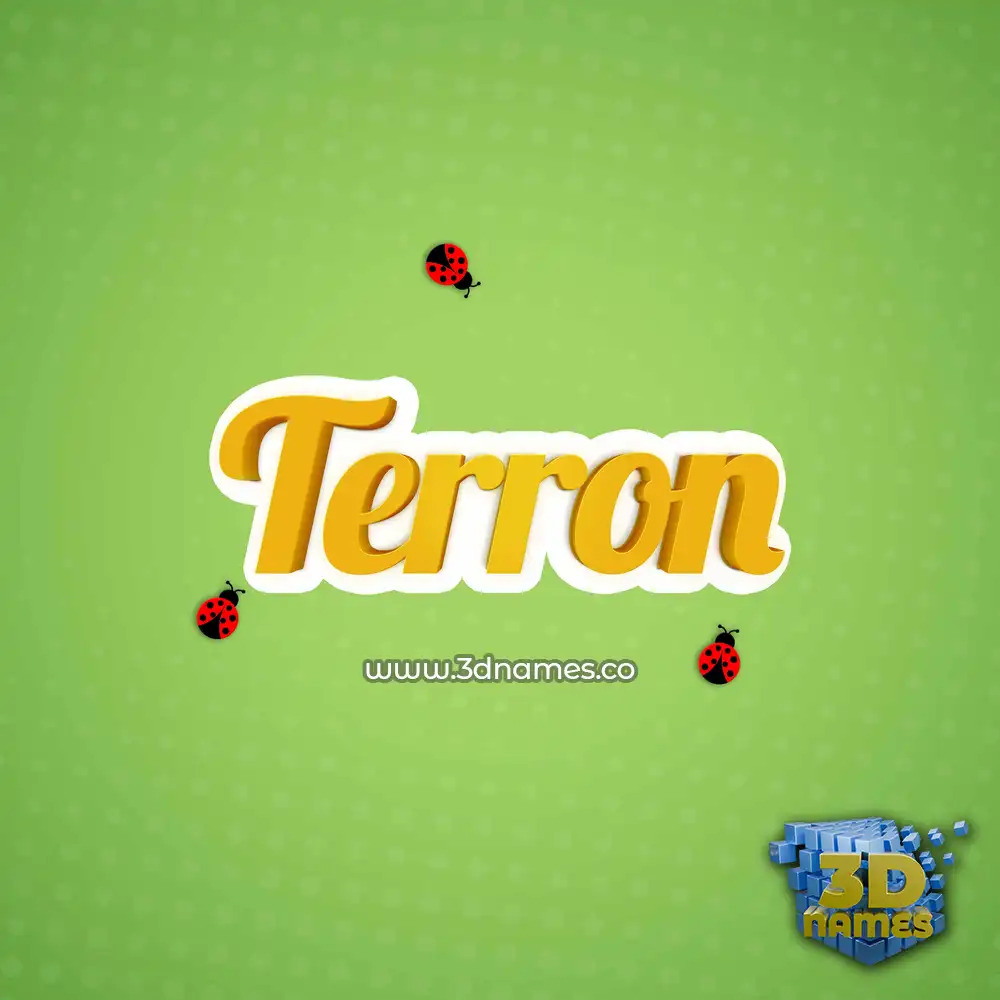 terron in Ladybugs style - 3D name wallpaper