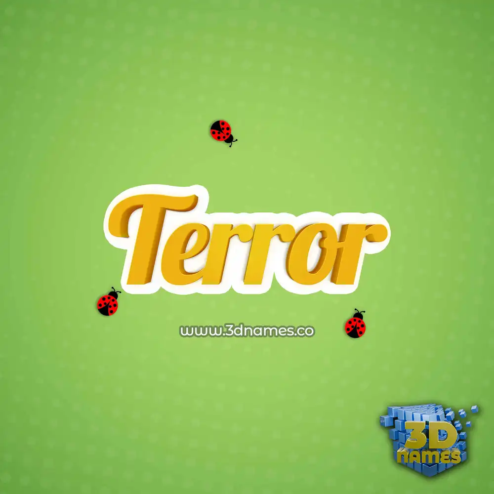 terror in Ladybugs style - 3D name wallpaper