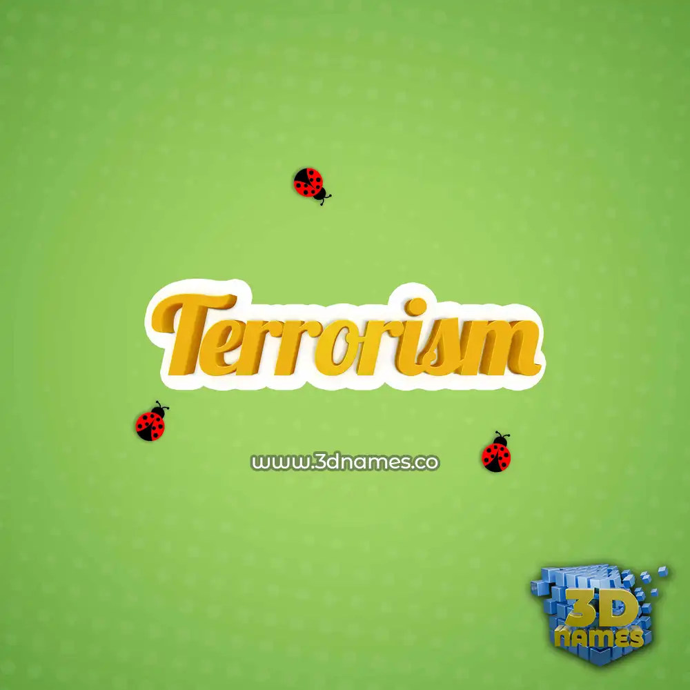 terrorism in Ladybugs style - 3D name wallpaper
