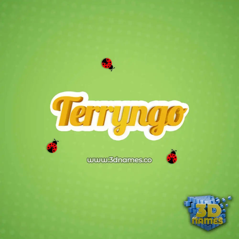 terryngo in Ladybugs style - 3D name wallpaper