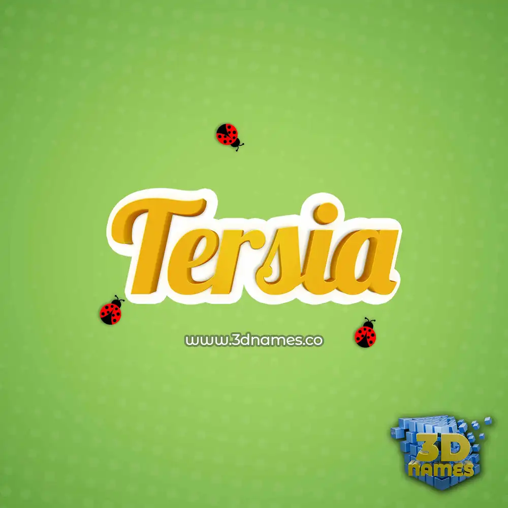 tersia in Ladybugs style - 3D name wallpaper
