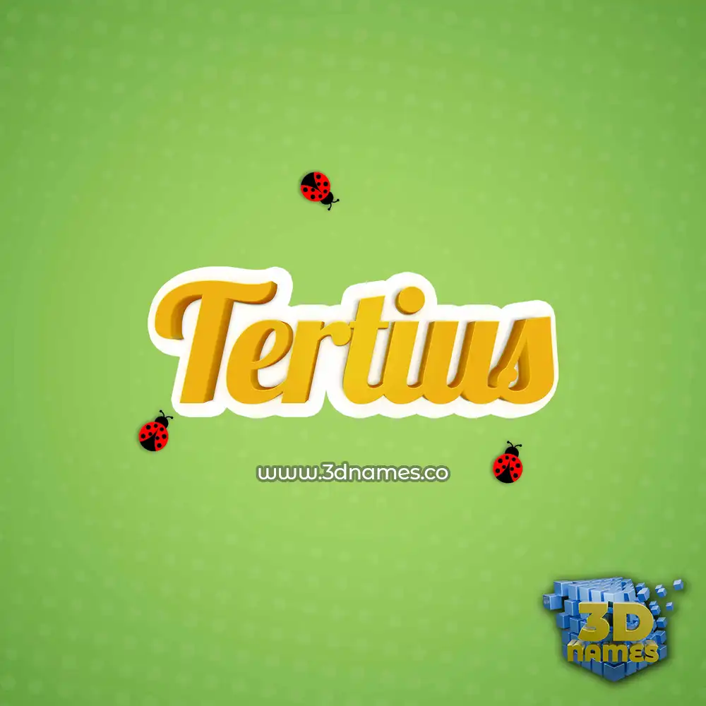 tertius in Ladybugs style - 3D name wallpaper