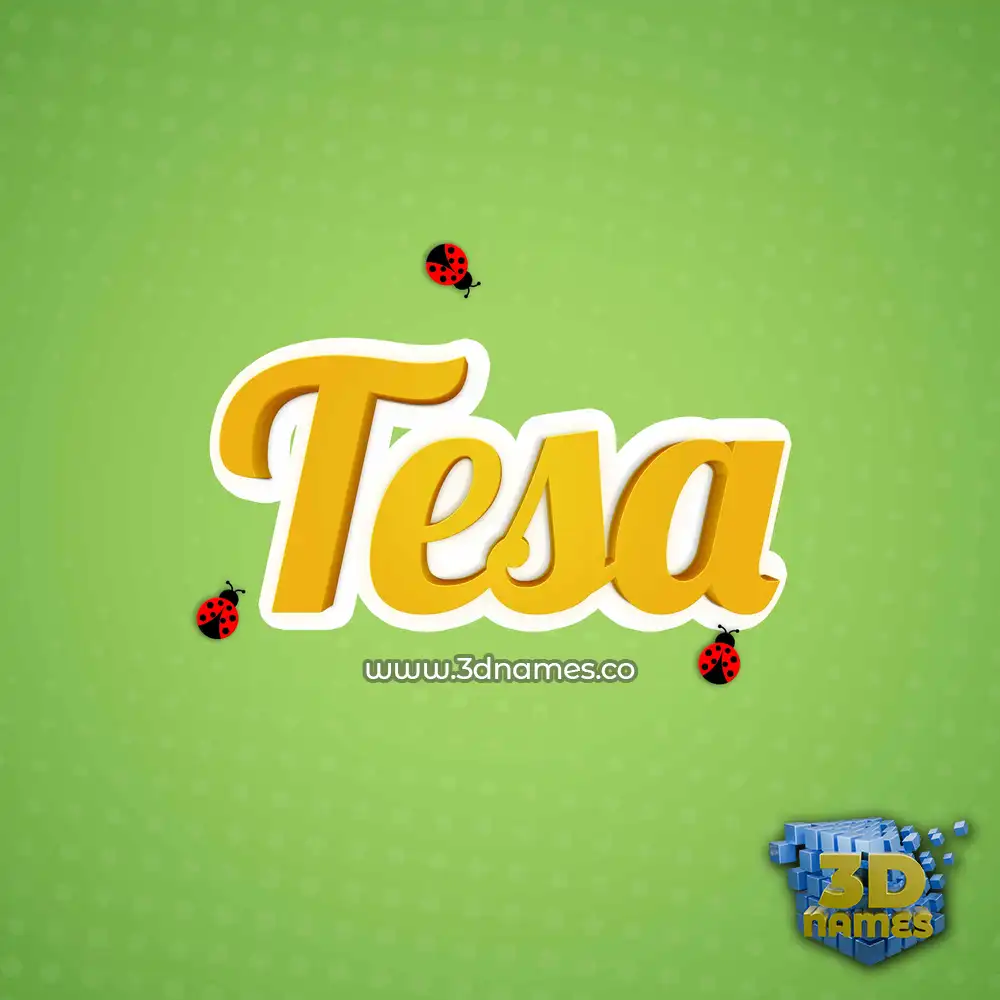 tesa in Ladybugs style - 3D name wallpaper