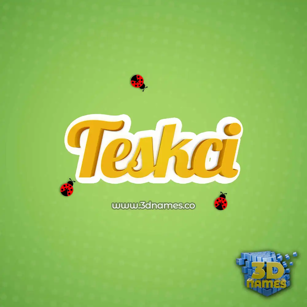 teskci in Ladybugs style - 3D name wallpaper