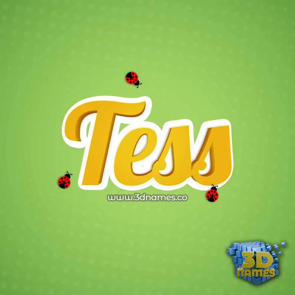 tess in Ladybugs style - 3D name wallpaper
