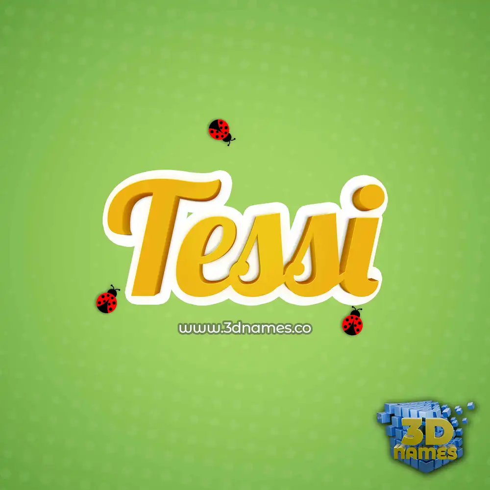 tessi in Ladybugs style - 3D name wallpaper