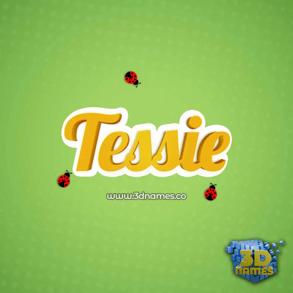 tessie in Ladybugs style - 3D name wallpaper