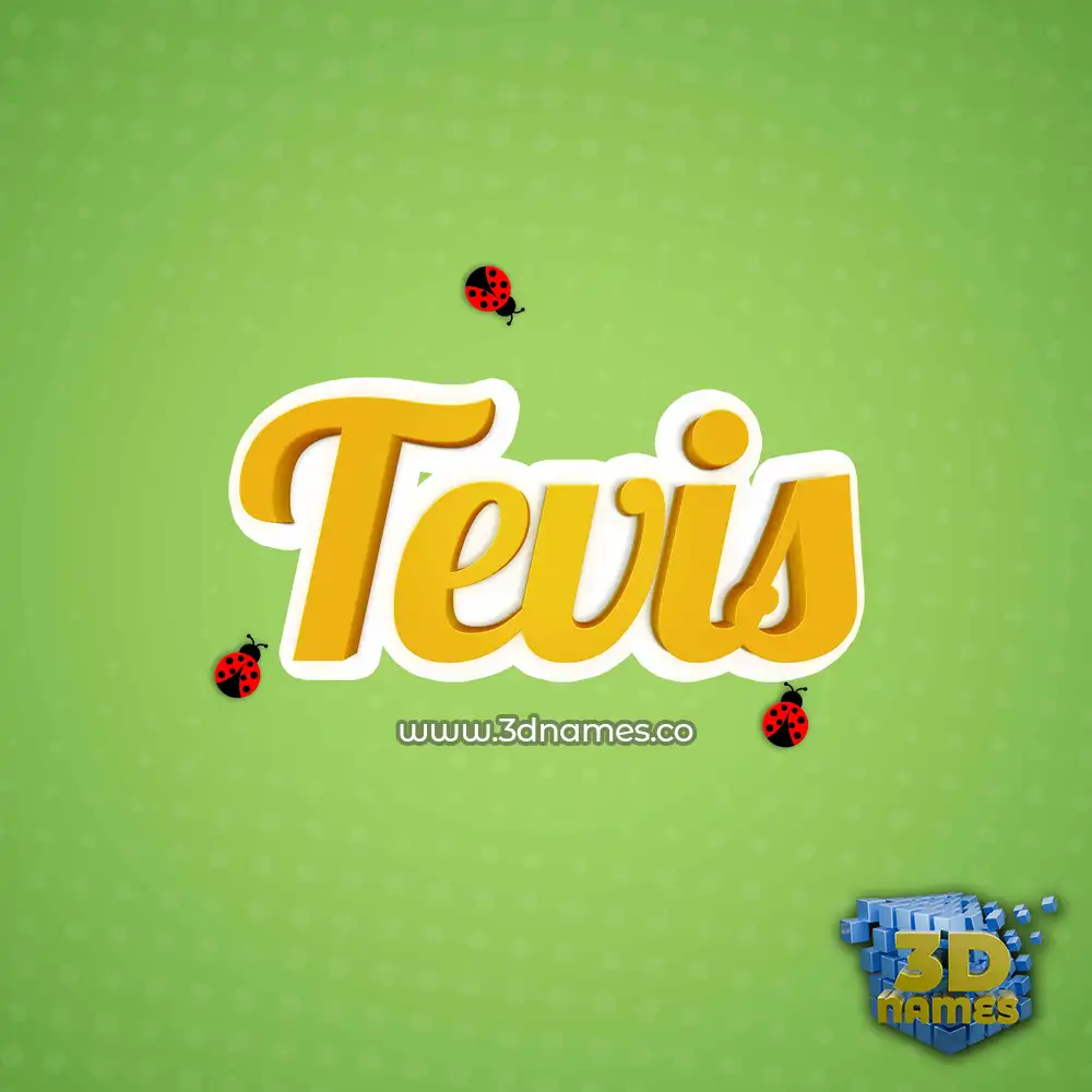 tevis in Ladybugs style - 3D name wallpaper