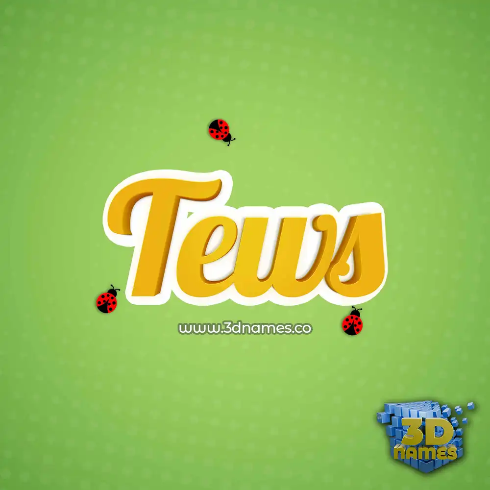tews in Ladybugs style - 3D name wallpaper