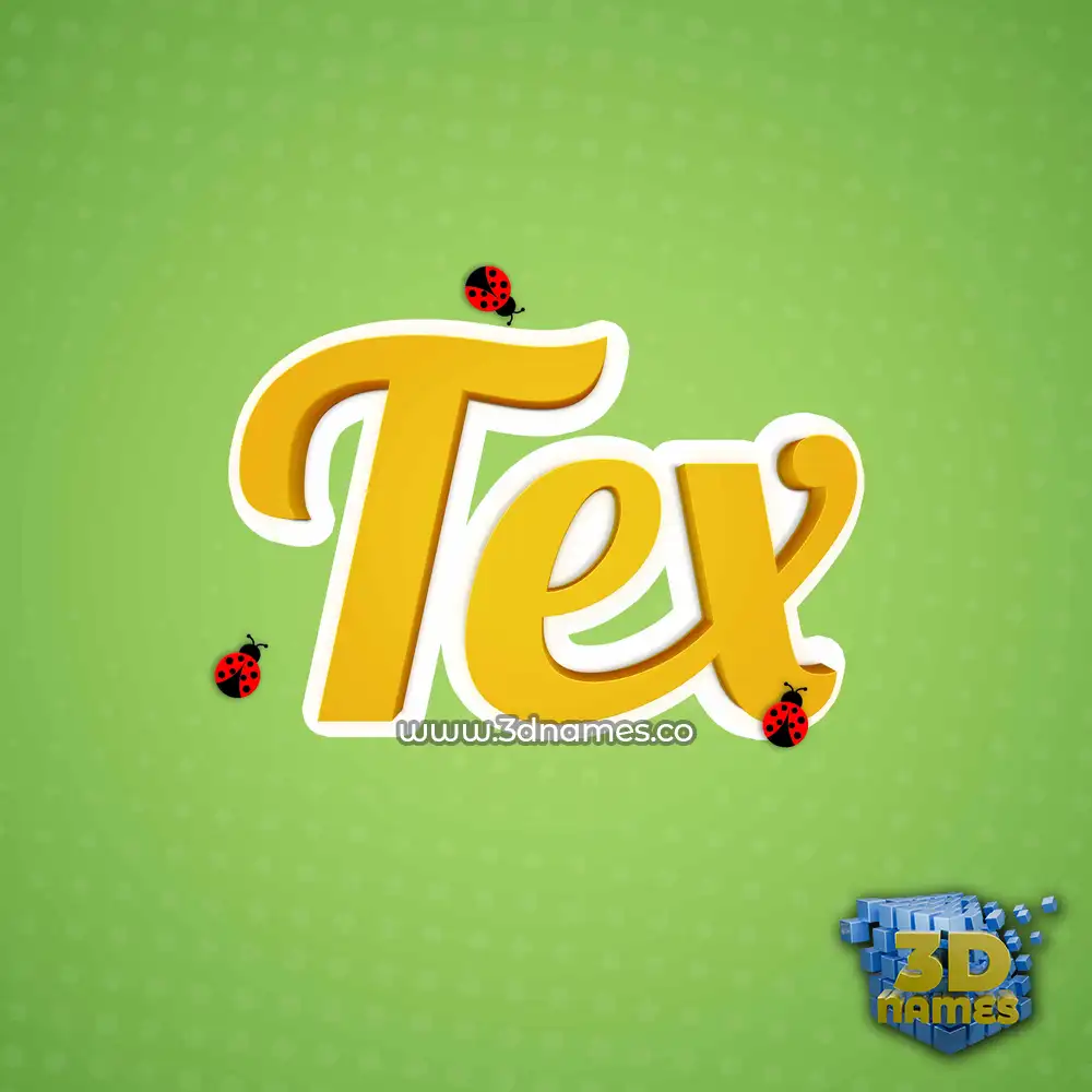tex in Ladybugs style - 3D name wallpaper