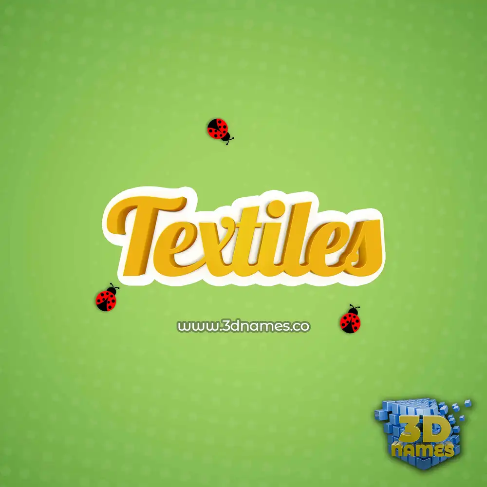 textiles in Ladybugs style - 3D name wallpaper