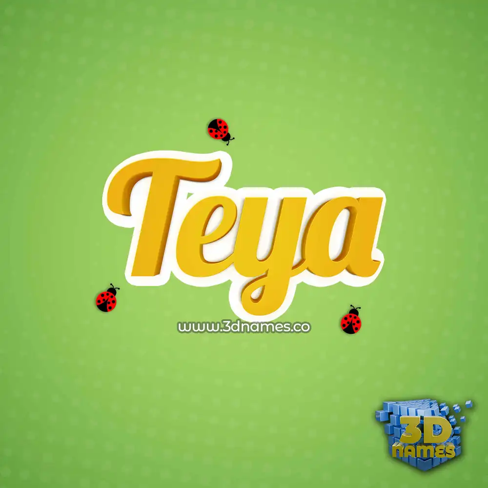 teya in Ladybugs style - 3D name wallpaper