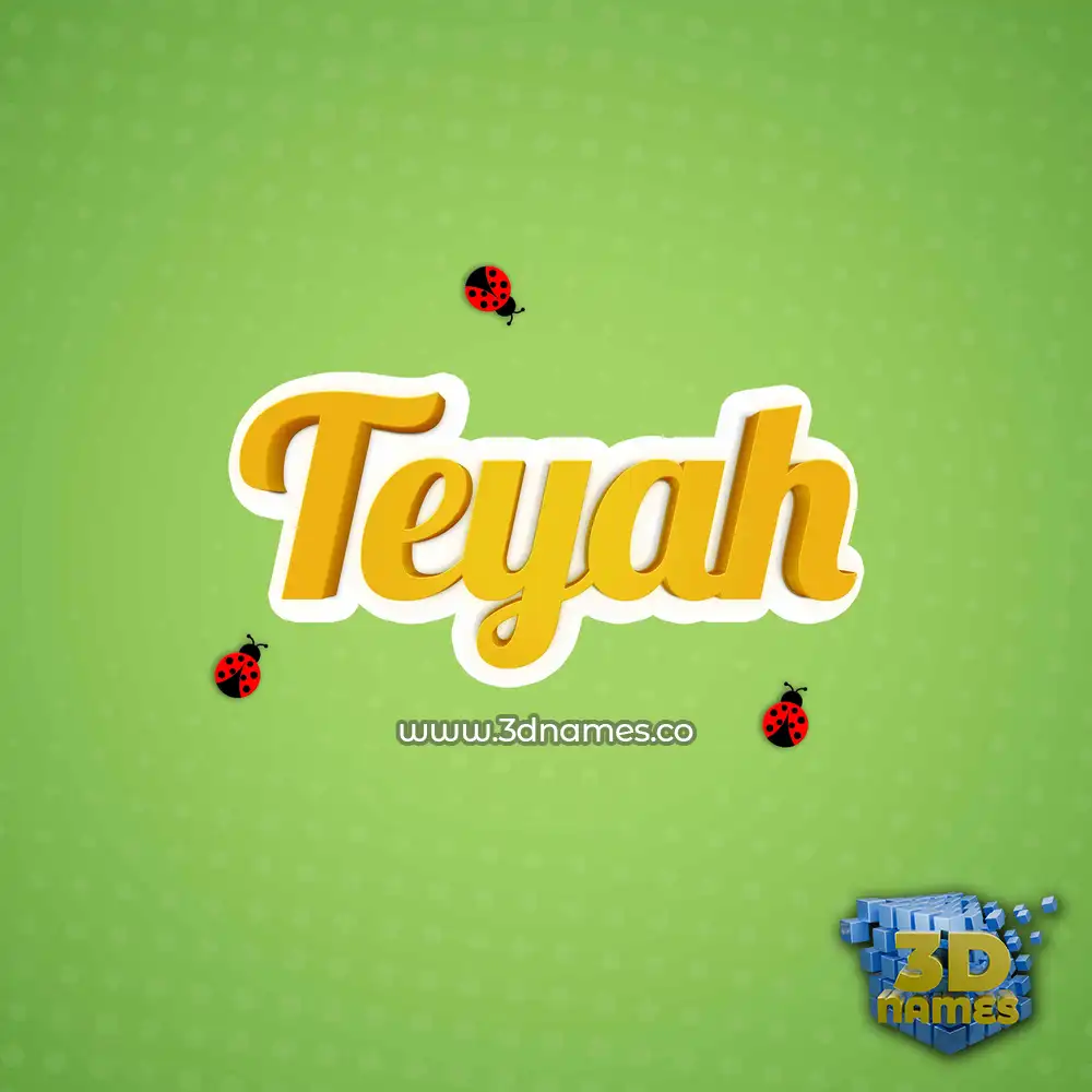 teyah in Ladybugs style - 3D name wallpaper