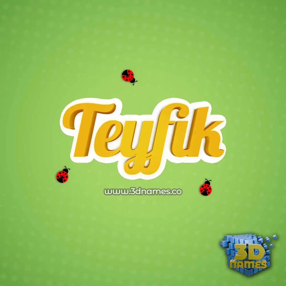 teyfik in Ladybugs style - 3D name wallpaper
