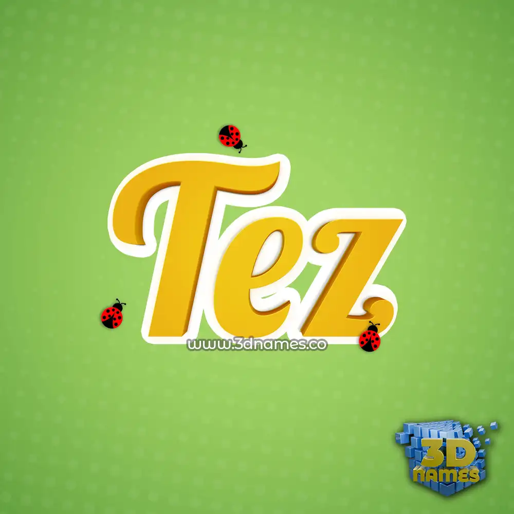 tez in Ladybugs style - 3D name wallpaper