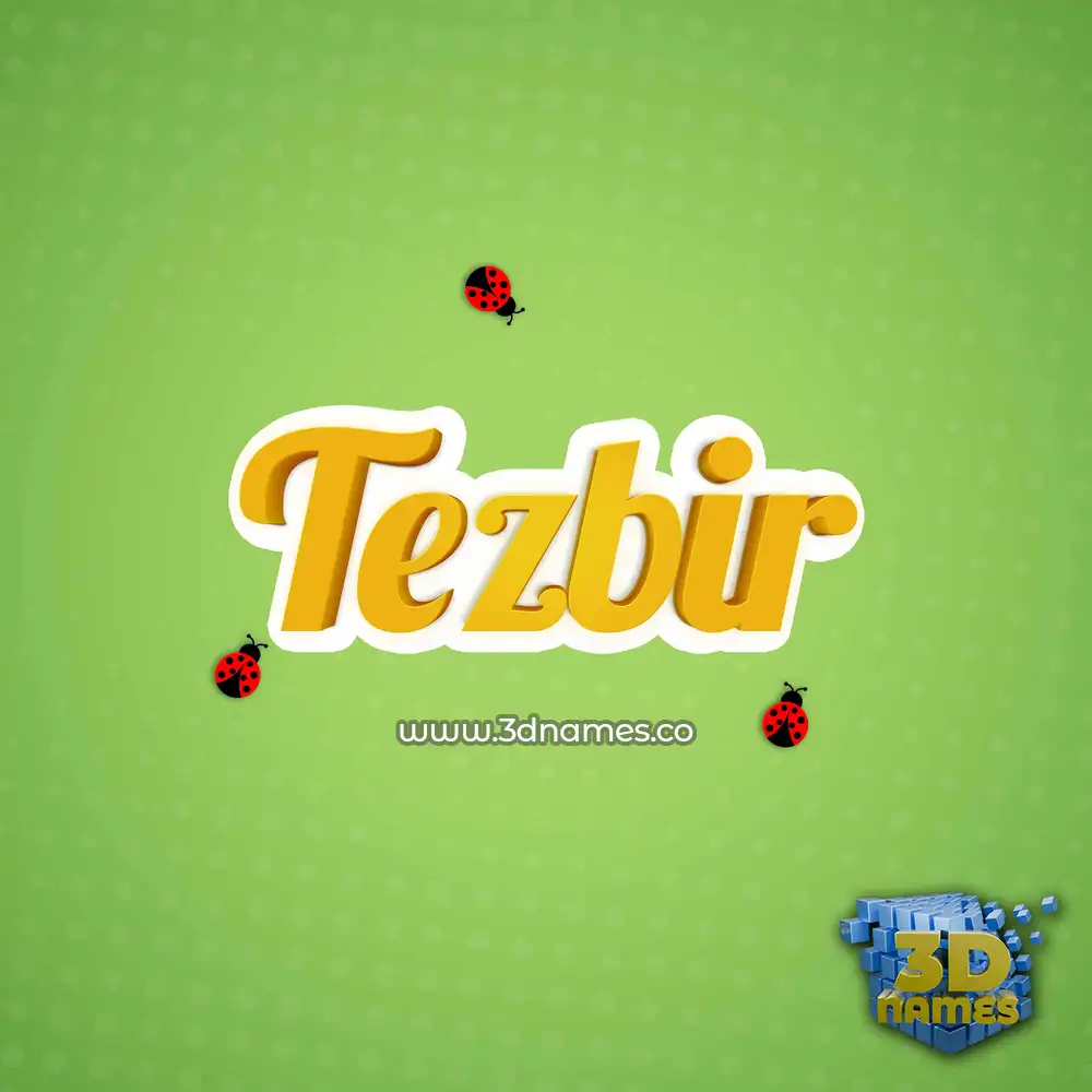 tezbir in Ladybugs style - 3D name wallpaper