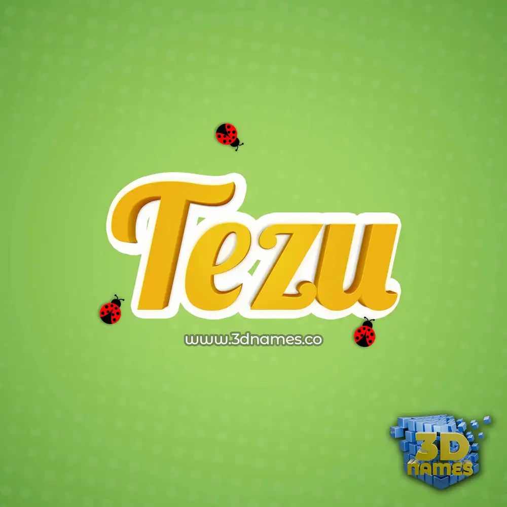 tezu in Ladybugs style - 3D name wallpaper